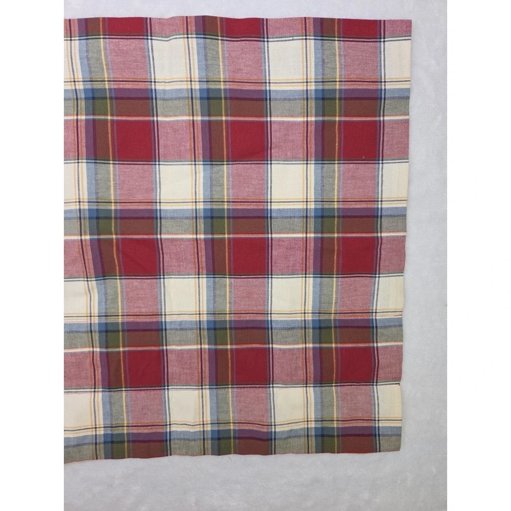 Longaberger Paprika Plaid Valances-set of 2 - 17.5 x 75